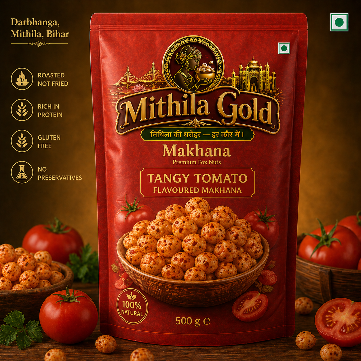 MITHILA GOLD MAKHANA SPECAIL TANGY TAMATO FLAVOURED