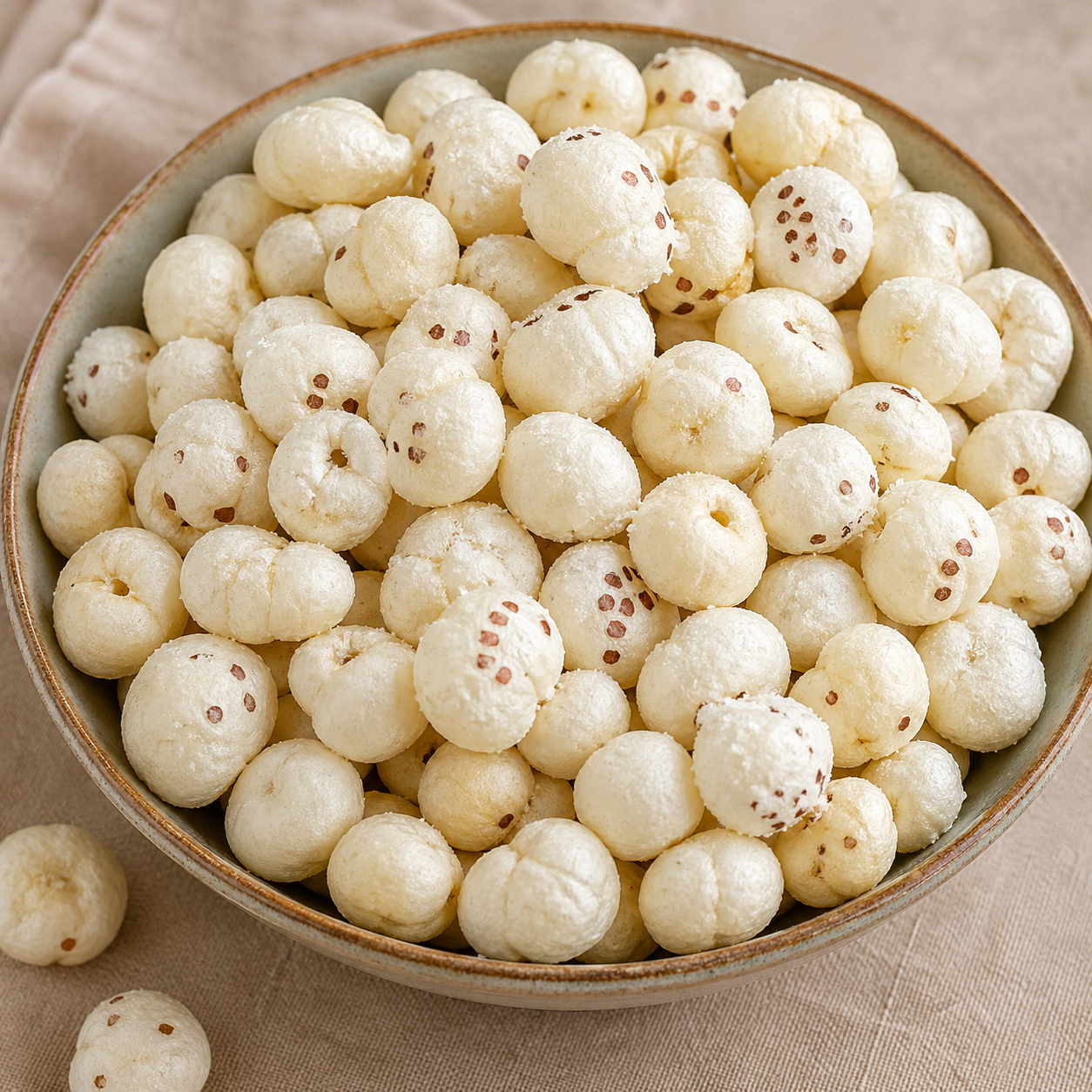 6+ hand picked makhana for export
