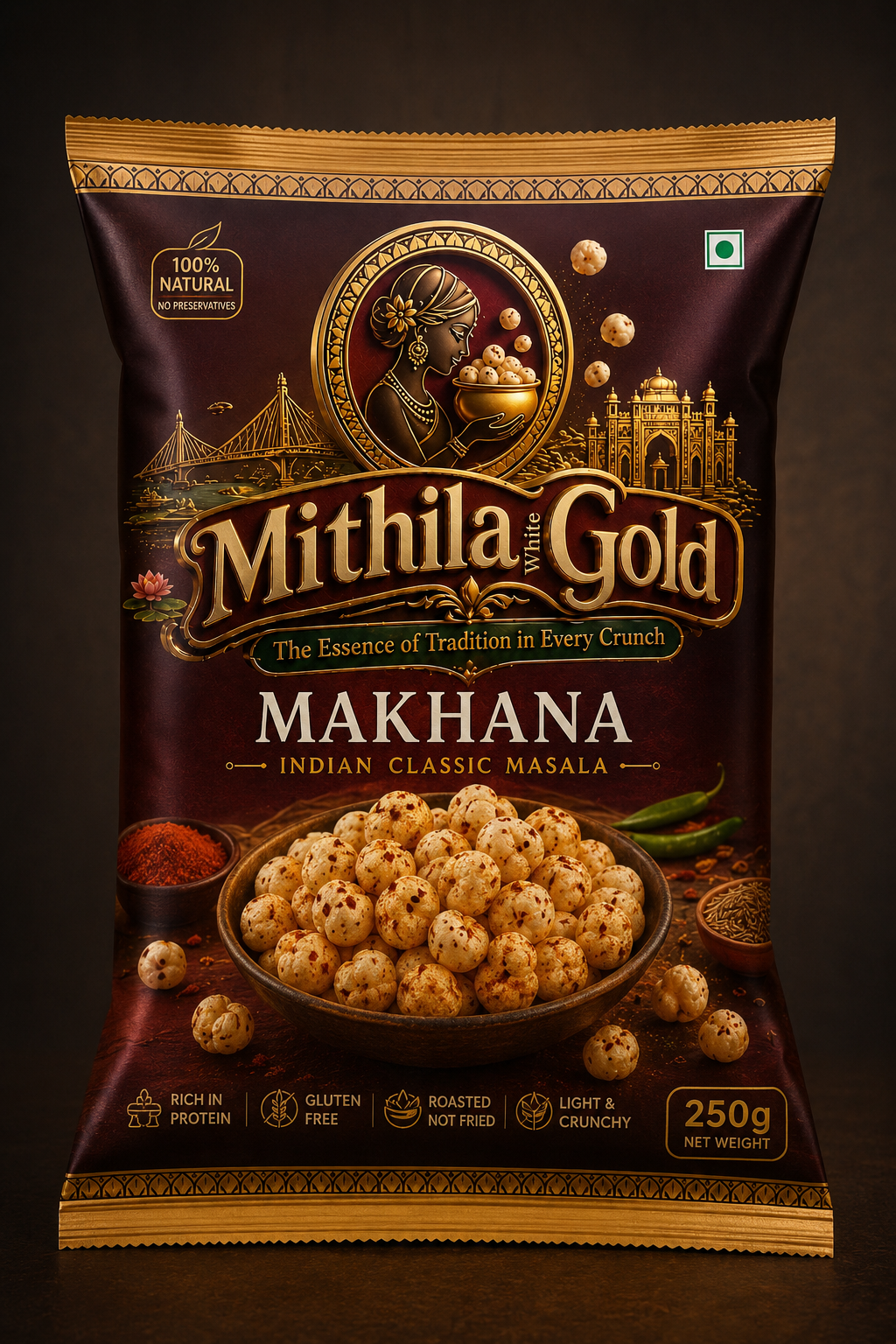 Mithila Gold – Indian Classic Masala Makhana (250g)