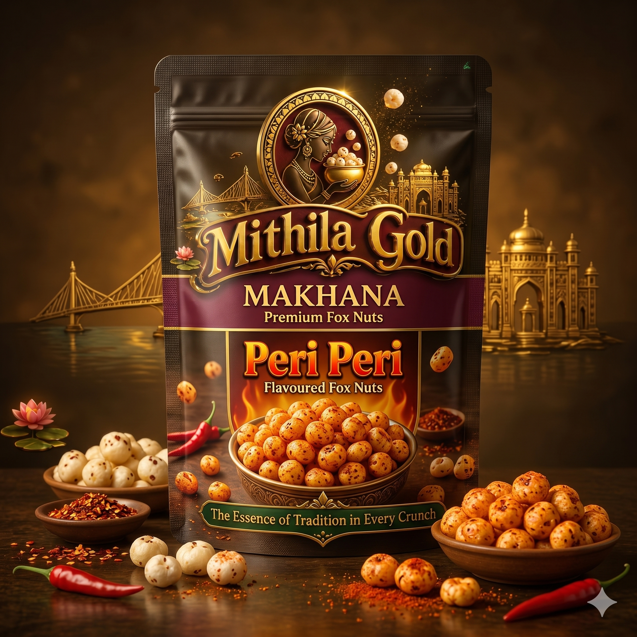 Mithila Gold Premium Fox Nuts – Peri Peri Flavoured Makhana